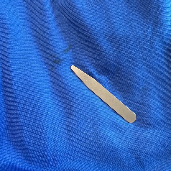 Adidas Snap Button Track Pants Royal Blue Orange White Stripes Casual Athleisure - Picture 7 of 8